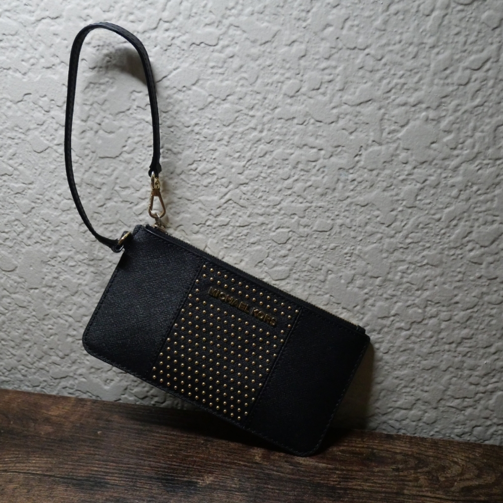 Michael Kors Black/Gold Wristlet